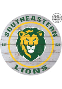 KH Sports Fan Southeastern Louisiana Lions 20x20 In Out Weathered Circle Sign
