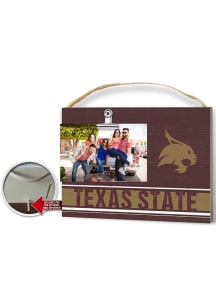 Texas State Bobcats Clip It Colored Logo Photo Picture Frame