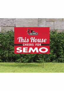 Southeast Missouri State Redhawks 18x24 This House Cheers Yard Sign