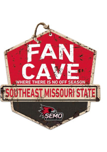 KH Sports Fan Southeast Missouri State Redhawks Fan Cave Rustic Badge Sign