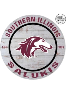 KH Sports Fan Southern Illinois Salukis 20x20 In Out Weathered Circle Sign