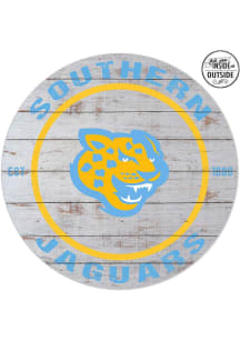 KH Sports Fan Southern University Jaguars 20x20 In Out Weathered Circle Sign
