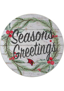 KH Sports Fan Saginaw Valley State Cardinals 20x20 Weathered Seasons Greetings Sign