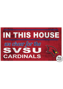 KH Sports Fan Saginaw Valley State Cardinals 20x11 Indoor Outdoor In This House Sign