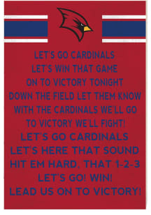 KH Sports Fan Saginaw Valley State Cardinals 34x23 Fight Song Sign