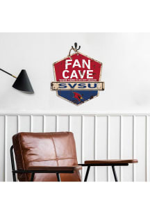 KH Sports Fan Saginaw Valley State Cardinals Fans Welcome Rustic Badge Sign