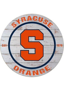 KH Sports Fan Syracuse Orange 20x20 Weathered Circle Sign