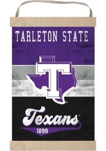 Jardine Tarleton State Texans Reversible Retro Banner Sign - Purple