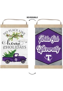 KH Sports Fan Tarleton State Texans Holiday Reversible Banner Sign