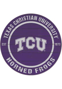 KH Sports Fan TCU Horned Frogs 20x20 Colored Circle Sign