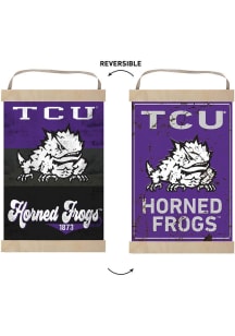 KH Sports Fan TCU Horned Frogs Reversible Retro Banner Sign