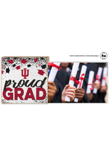 Red Indiana Hoosiers Proud Grad Floating Picture Frame