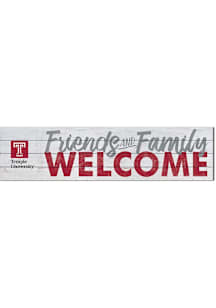 KH Sports Fan Temple Owls 40x10 Welcome Sign - Red