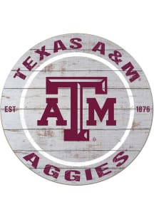 KH Sports Fan Texas A&amp;M Aggies 20x20 Weathered Circle Sign