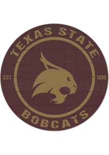 KH Sports Fan Texas State Bobcats 20x20 Colored Circle Sign