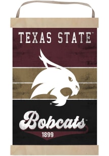 KH Sports Fan Texas State Bobcats Reversible Retro Banner Sign