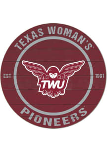 KH Sports Fan Texas Womans University 20x20 Colored Circle Sign