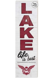 KH Sports Fan Texas Womans University 10x35 Lake Life is Best Indoor Outdoor Sign