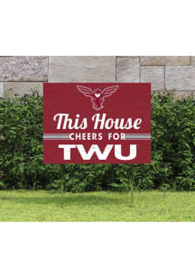 Texas Womans University 18x24 This House Cheers Yard Sign