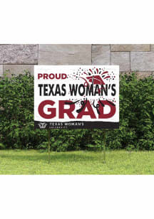 Texas Womans University 18x24 Proud Grad Logo Yard Sign