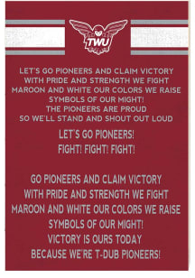 KH Sports Fan Texas Womans University 34x23 Fight Song Sign