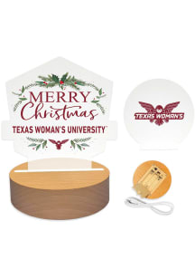 Texas Womans University Holiday Light Set Desk Accessory
