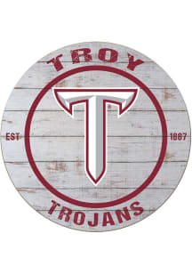 KH Sports Fan Troy Trojans 20x20 Weathered Circle Sign