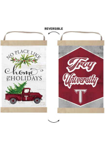KH Sports Fan Troy Trojans Holiday Reversible Banner Sign