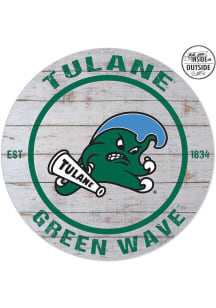 KH Sports Fan Tulane Green Wave 20x20 In Out Weathered Circle Sign