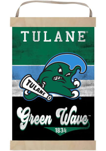 KH Sports Fan Tulane Green Wave Reversible Retro Banner Sign