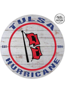 KH Sports Fan Tulsa Golden Hurricane 20x20 In Out Weathered Circle Sign