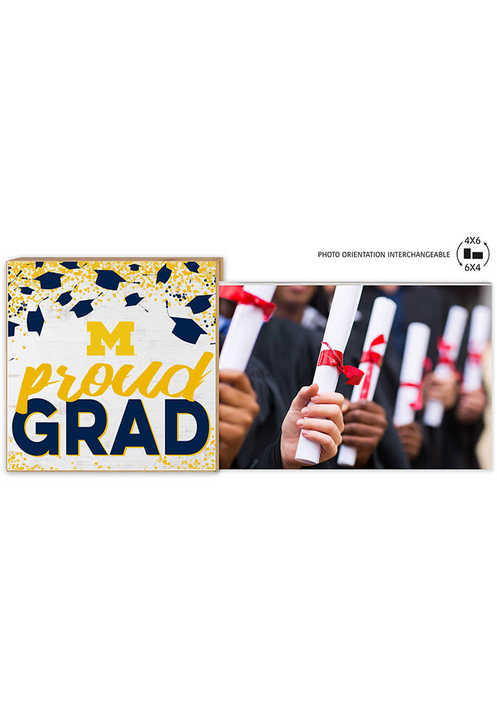Michigan Wolverines Proud Grad Floating Picture Frame