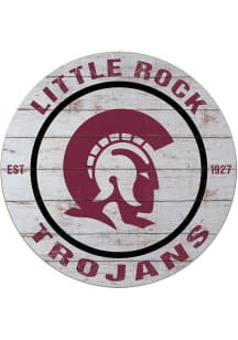 KH Sports Fan U of A at Little Rock Trojans 20x20 Weathered Circle Sign