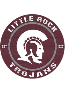 Jardine U of A at Little Rock Trojans 20x20 Colored Circle Sign - Red