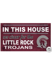 Jardine U of A at Little Rock Trojans 20x11 Indoor Outdoor In This House Sign - Red