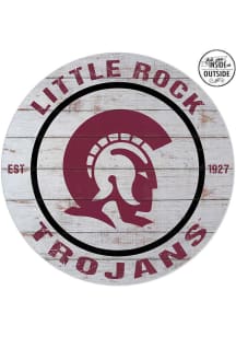 KH Sports Fan U of A at Little Rock Trojans 20x20 In Out Weathered Circle Sign