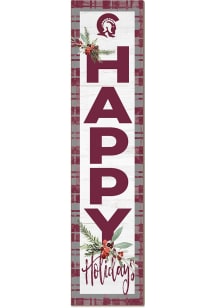 Jardine U of A at Little Rock Trojans 11x46 Merry Christmas Leaning Sign - Red