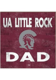 KH Sports Fan U of A at Little Rock Trojans 10in x 10in Dad Sign - Red