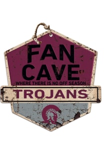 Jardine U of A at Little Rock Trojans Fans Welcome Rustic Badge Sign - Red
