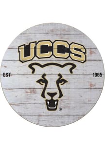 KH Sports Fan UCCS Mountain Lions 20x20 Weathered Circle Sign