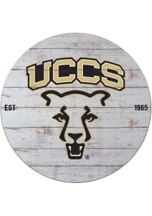 KH Sports Fan UCCS Mountain Lions 20x20 In Out Weathered Circle Sign