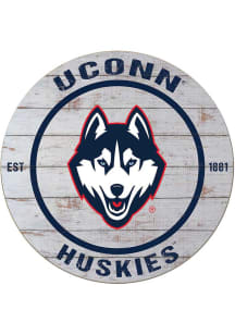 KH Sports Fan UConn Huskies 20x20 Weathered Circle Sign