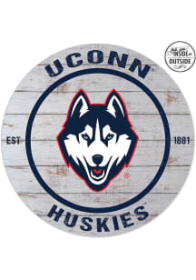 KH Sports Fan UConn Huskies 20x20 In Out Weathered Circle Sign