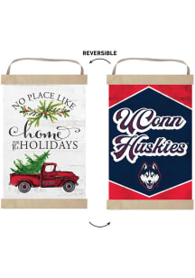 KH Sports Fan UConn Huskies Holiday Reversible Banner Sign