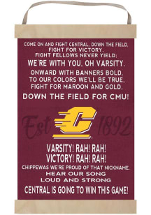 KH Sports Fan Central Michigan Chippewas Fight Song Reversible Banner Sign