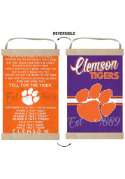KH Sports Fan Clemson Tigers Fight Song Reversible Banner Sign