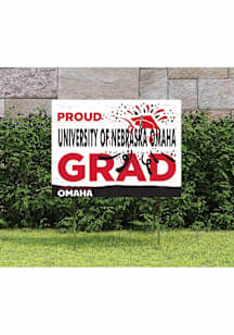 UNO Mavericks KH Sports Fan 18x24 Proud Grad Team Logo Yard Sign - Red
