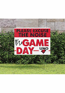 UNO Mavericks KH Sports Fan 18x24 Excuse the Noise Yard Sign - Red