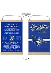 KH Sports Fan Creighton Bluejays Fight Song Reversible Banner Sign