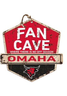 Jardine UNO Mavericks Fan Cave Rustic Badge Sign - Red